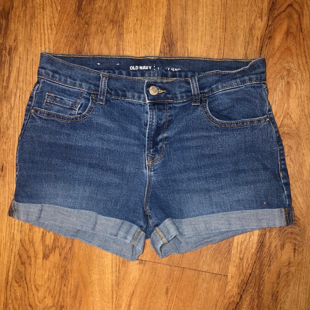 Blue jean shorts. Old navy.